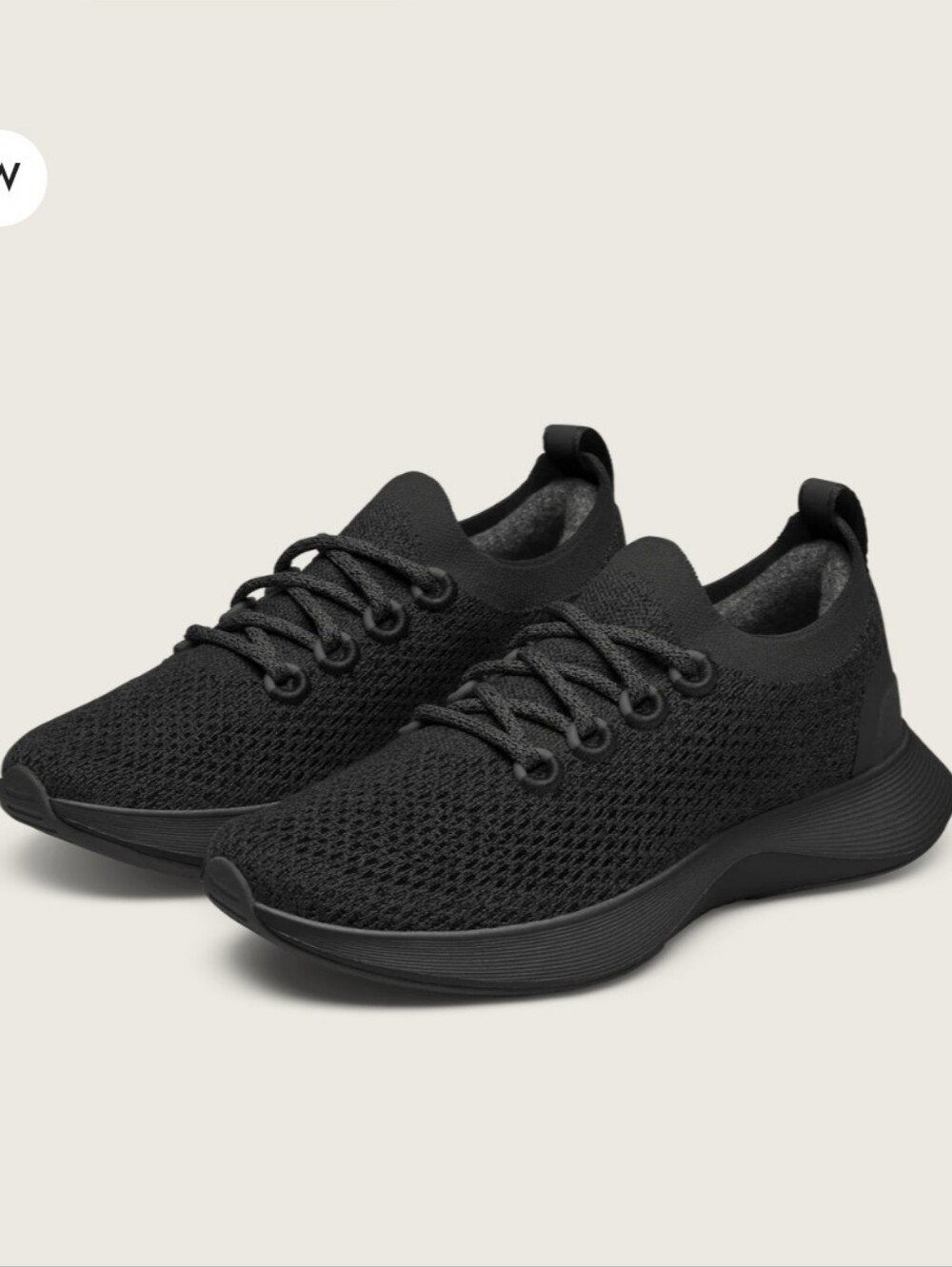 Allbirds Men's All Black Tree Dasher Running Shoe Sz 13